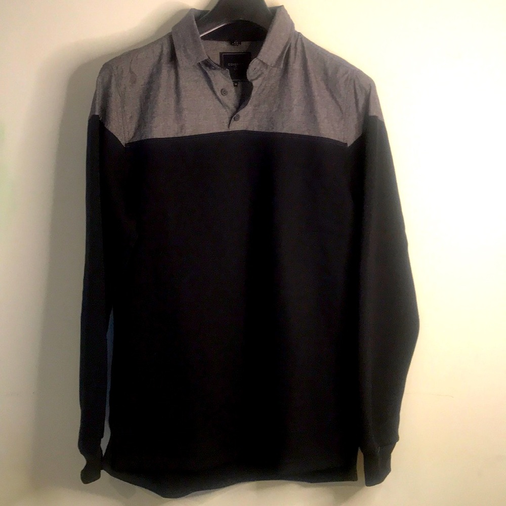 Sever Black Chambray Pullover Button Down - image 1